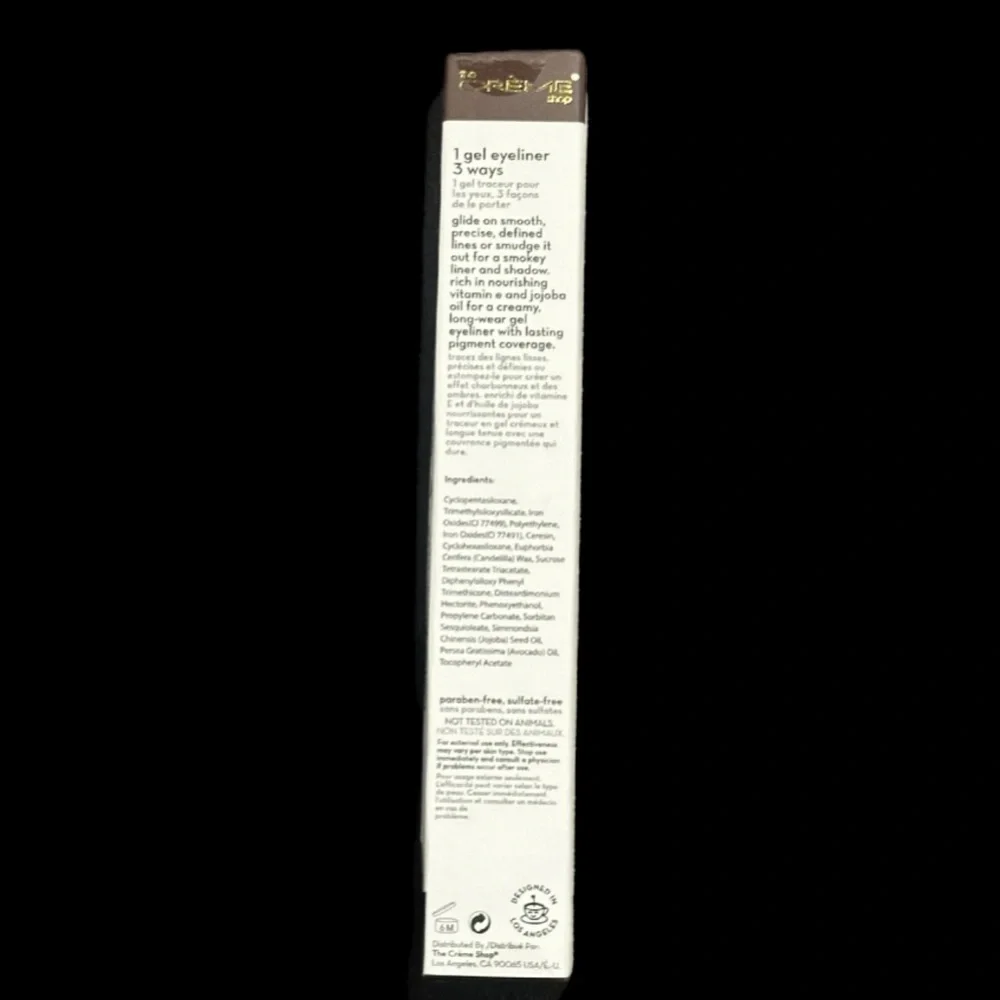 The Crème Shop 3-in-1 Chroma Gel Crème Eyeliner in the shade Mocha. NWT